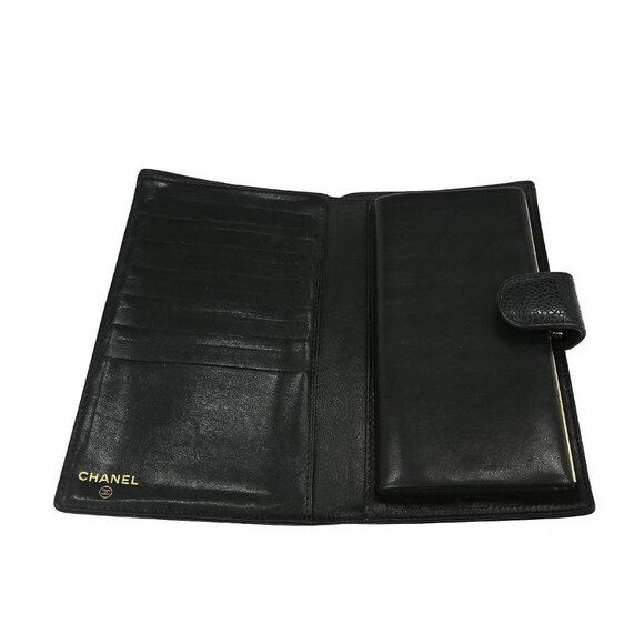 Chanel Long Wallet Black Calfskin - Picture 4 of 13